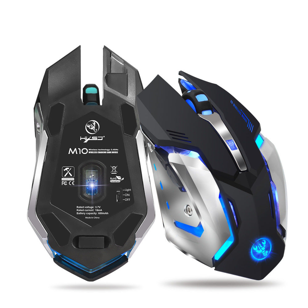 HXSJ New Wireless 2.4GPI Glowing Gaming Mouse