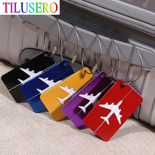 Creative Flying Aluminum Alloy Luggage Tag | Portable ID Address Holder for Suitcases and Baggage