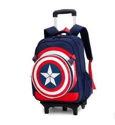 ZIRANYU School Trolley backpack for boys wheeled school bag for kids  School Trolley bag On wheels School Rolling backpacks bag