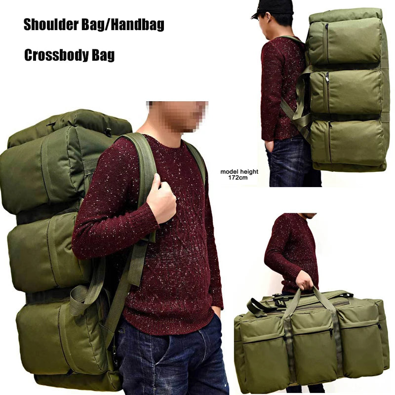 Hot Top Quality 90L Large Capacity Outdoor Military Travel Bags Oxford/Canvas Backpack Camouflage Duffel Bag Waterproof Backpack