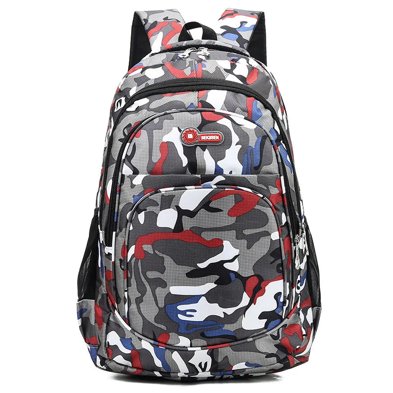 Camouflage Military School Backpack