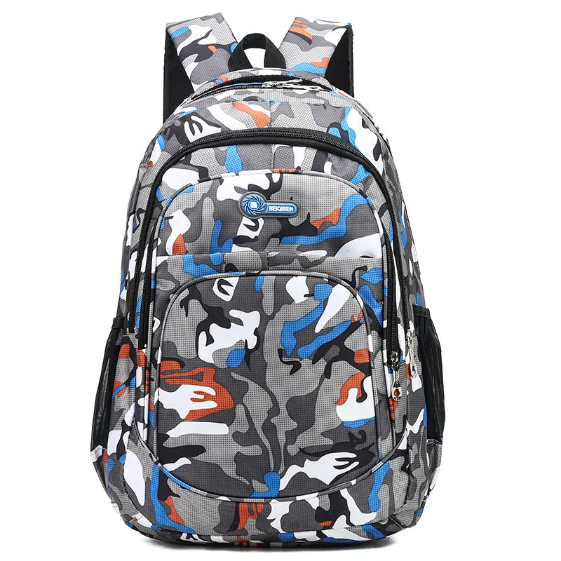 Camouflage Military School Backpack