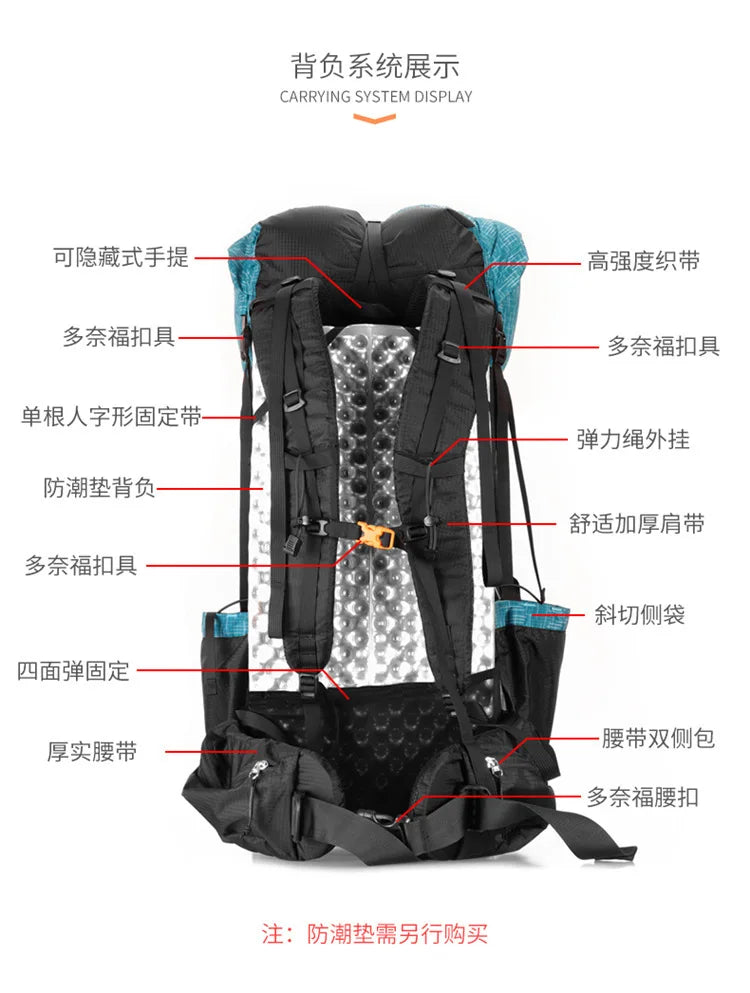 3F UL Gear Water-resistant Lightweight Camping & Hiking Backpack