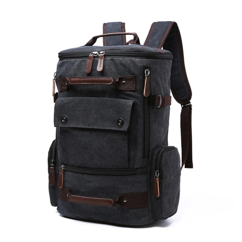 Men's Backpack Vintage Canvas Backpack School Bag Men's Travel Bags Large Capacity Backpack  Laptop Backpack Bag High Qualit