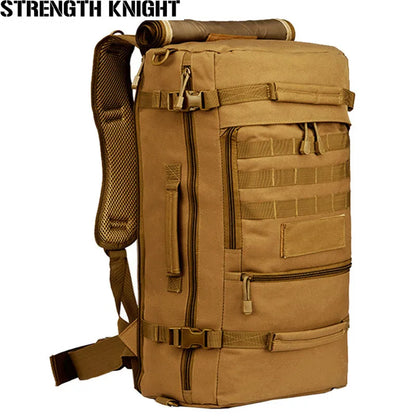 Brand 50L Waterproof Nylon Backpack Military Unisex Men's Backpack