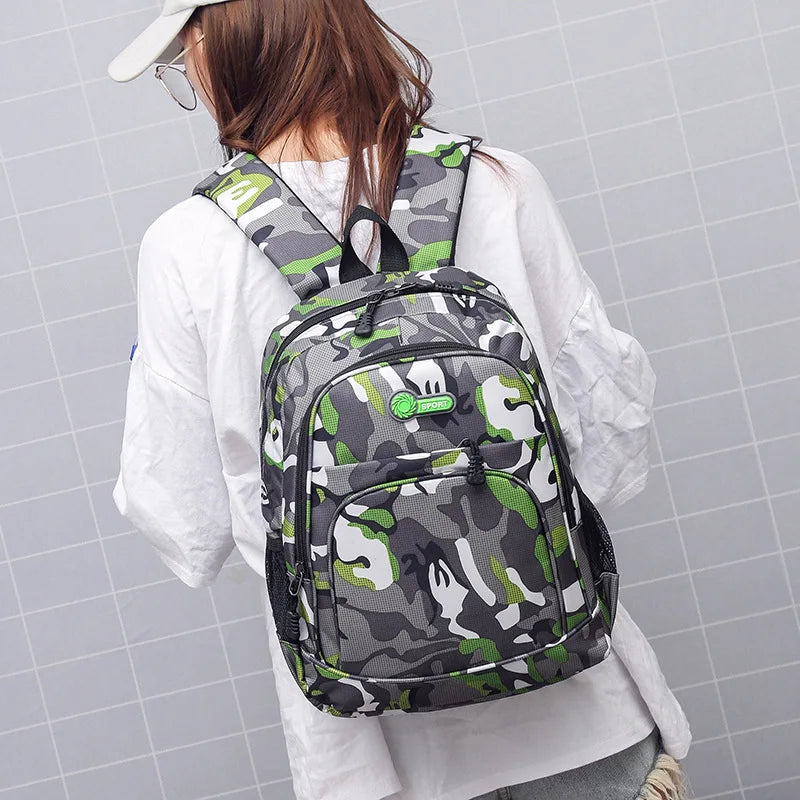 Camouflage Military School Backpack