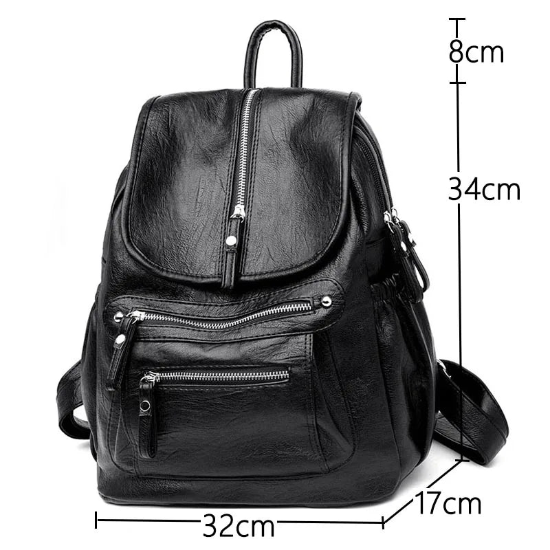 Premium Women's High-Quality Leather Backpack