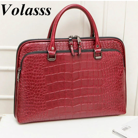 Fashion Women’s PU Leather Briefcase - Stylish Laptop Handbag for Work & Office