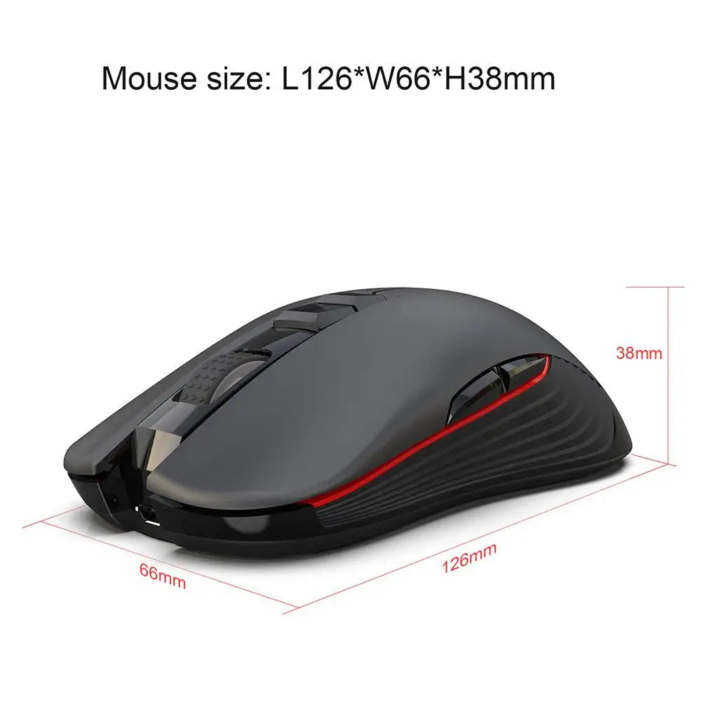 HXSJ T30 Wireless Gaming Mouse Mice 3600DPI 7-Color Computer Mouse Backlight Rechargeable Ergonomic Mice For PC Laptop Desktop