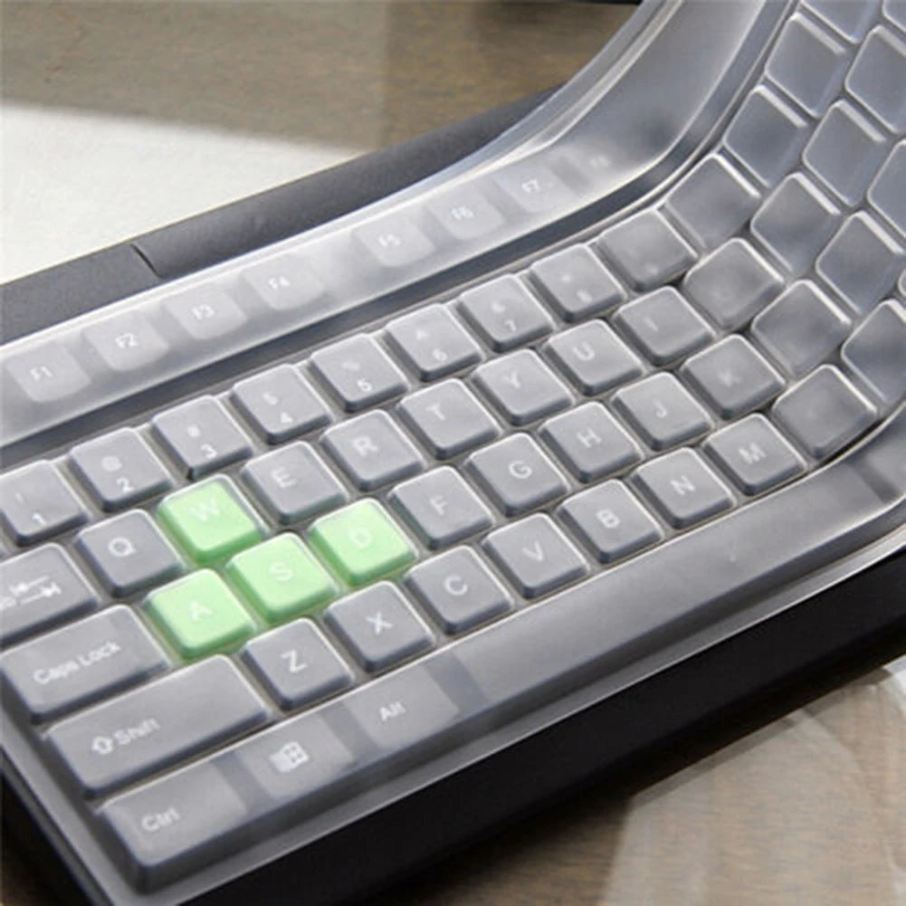 108 Keys Transparent Silicone Keyboard Cover For Universal Desktop Computer 17 inch