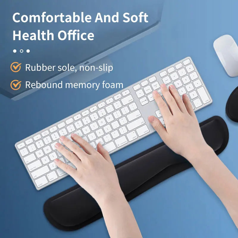 Wrist Mouse Pad Keyboard Rest Wrist Protection Support Mat For Office Laptop PC Desktop Gaming Mouse Keyboard Anti-slip Soft Pad