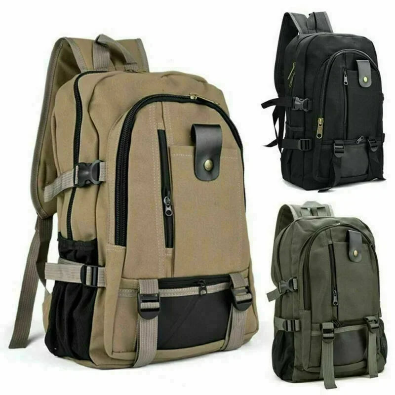 Leisure Canvas Travel Backpack for Man Large Capacity Outdoor Mountain Rucksack Male Backpack Teen Sport School Bag