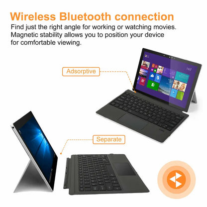 Ft-1089d Wireless Bluetooth-compatible Keyboard With Touchpad Backlit Compatible For Microsoft Surface Pro 3 4 5 6 7