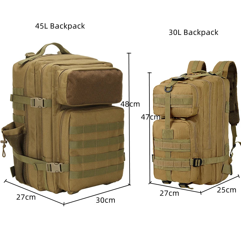 45L 3P Nylon Tactical Military Bag Outdoor/Waterproof/Climbing/Camping