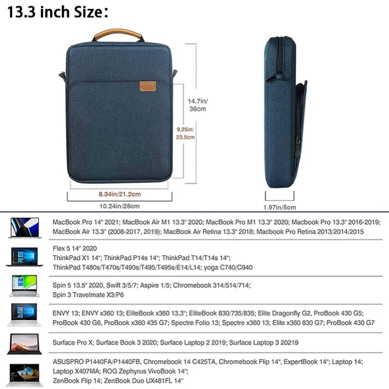 9-13 Inch Shoulder Shockproof Tablet Bag For Ipad Air Ipad Pro Mini 2020