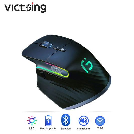 Type C Wireless Mouse Rechargeable Bluetooth Silent Ergonomic Computer 5 Speed DPI For Tablet Macbook Air Laptop Gaming Office