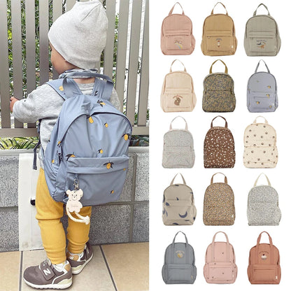 KS Brand Mommy Bag Travel Children Kid Cherry Backpack Primary Schoolbag Baby Waterproof Print Kindergarten Bags Boys Girls Gift