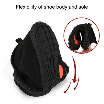 Unisex Outdoor Barefoot Hight-Top Hiking Shoes With Fuzzy Inside