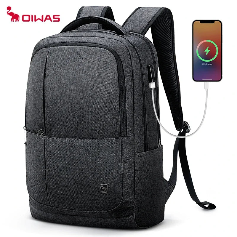 OIWAS 17 Inch Laptop Backpack With USB Charging Men's Backpacks Large Capacity Business Daypack Bookbag For Women Teenage Travel