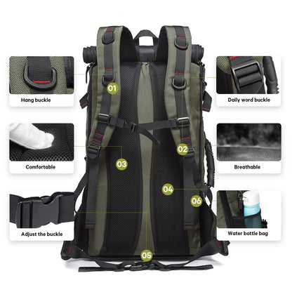 KAKA 50L Waterproof Travel Backpack Men Women Multifunction 17.3 Laptop Backpacks Male outdoor Luggage Bag mochilas Best quality