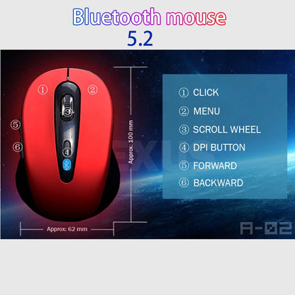 10M Wireless Bluetooth 5.2 Mouse for Computer Laptop