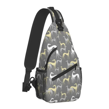 YouGo Men's Grey Sighthounds Crossbody Sling Travel Backpack