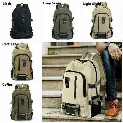 Leisure Canvas Travel Backpack for Man Large Capacity Outdoor Mountain Rucksack Male Backpack Teen Sport School Bag