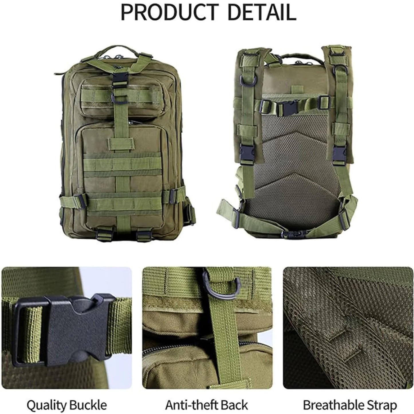 SYZM 50L or 30L Outdoor Tactical Backpack