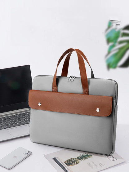 Print Name 15.6 Inch Computer Bag Male Pu Handbag Briefcase 14 Inch Laptop Bag Female Anti Splash Large Capacity