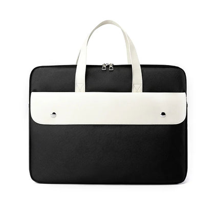 Print Name 15.6 Inch Computer Bag Male Pu Handbag Briefcase 14 Inch Laptop Bag Female Anti Splash Large Capacity