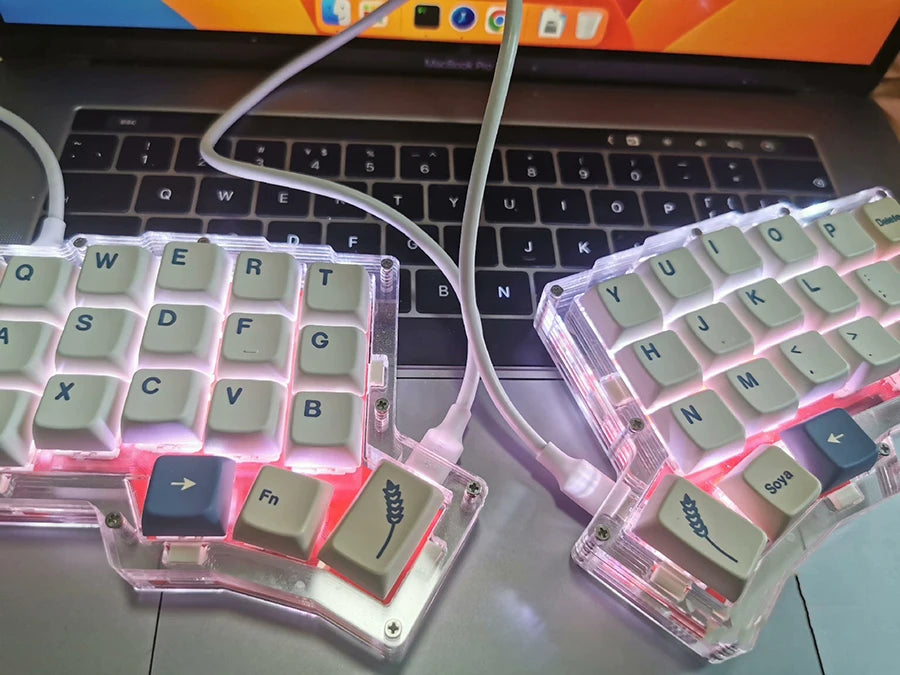 VIAL Keyboard Programable 42 Key Programable Mechanical Split Keyboard Gaming DIY Based on QMK  Hot waps RGB Backlit Keypad Kit