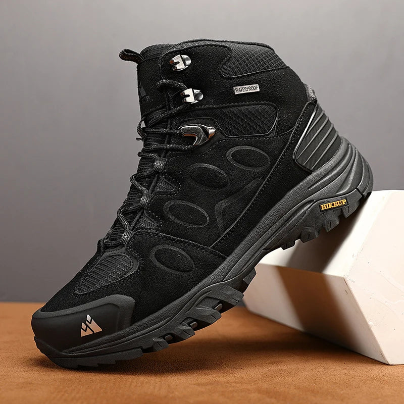 HIKEUP High-Top Men's Waterproof Outdoor Hiking Shoes