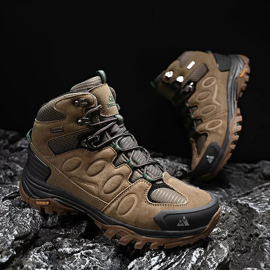 HIKEUP High-Top Men's Waterproof Outdoor Hiking Shoes