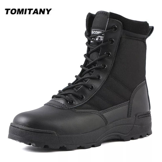 Tactical Military Boots Men Boots Special Force Desert Combat Army Boots Outdoor Hiking Boots Ankle Shoes Men Work Safty Shoes