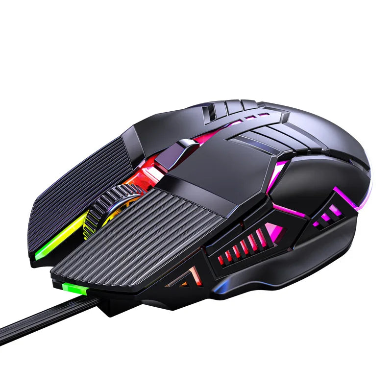 3200DPI Ergonomic Wired Silent Gaming Mouse USB 6 Button LED