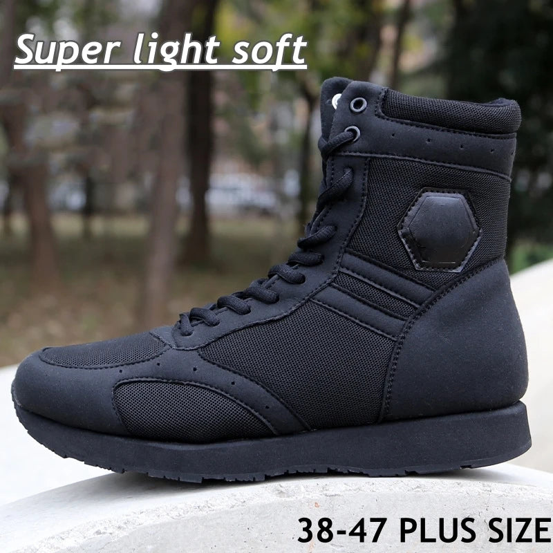 Ultralight Military Combat Boots Mens Black Work Shoe Outdoor Run Desert Hiking Shoes