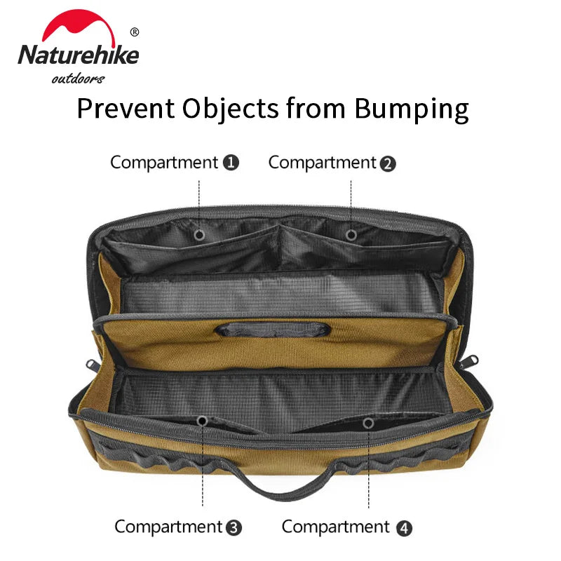 Naturehike Camping Storage Bag Multifunctional Outdoor Tool Storage Bag Collapsible Storage Box Hikng Travel Lamp Bag Meal Bag