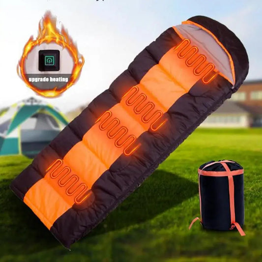 USB Heated Sleeping Bag With Compression Bag