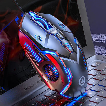 Ergonomic Wired Gaming Mouse RGB - 6 Button, 3200 DPI