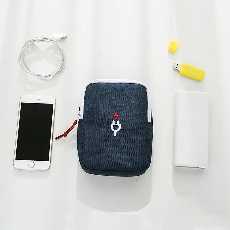 Portable Digital Storage Bag Travel Waterproof Handbag Headphone USB Cable Earphone Data Lines Package Accessories Supplies