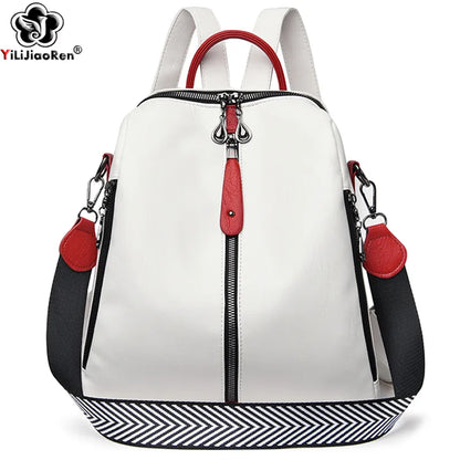 Women's Soft Leather Fashion Backpack - High-Quality Travel & School Bag