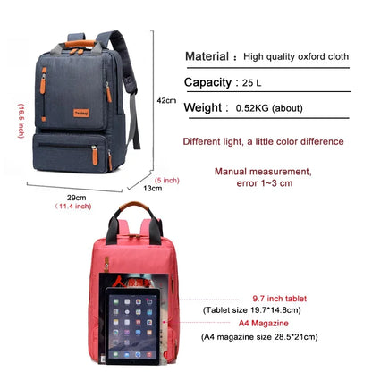 Men & Women Fashion Backpack Canvas Travel Back Bags Casual Laptop Bags Large Capacity Rucksack School Book Bag For Teenager