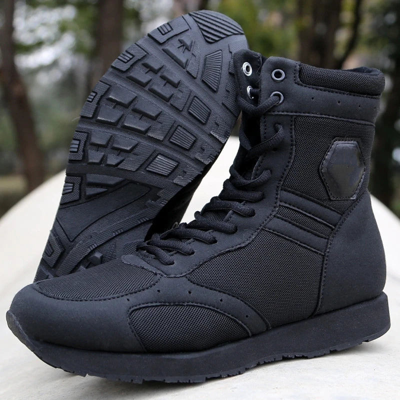 Ultralight Military Combat Boots Mens Black Work Shoe Outdoor Run Desert Hiking Shoes