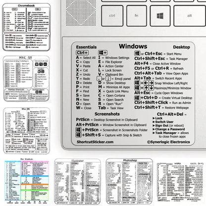 Windows Computer Reference Keyboard Shortcut Sticker