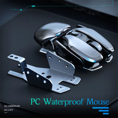 PX2 Metal 2 4G Rechargeable Wireless Mute 1600DPI Mouse 6 Buttons for PC Laptop Computer Gaming Office Home Waterproof Mouse