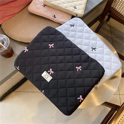 Cute Bow Embroidery Computer Bag & Tablet Sleeve Case