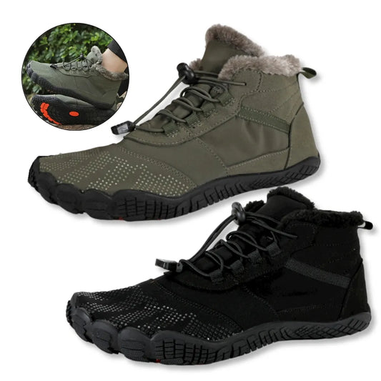 Unisex Outdoor Barefoot Hight-Top Hiking Shoes With Fuzzy Inside