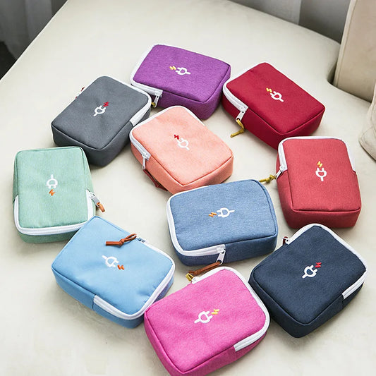 Portable Digital Storage Bag Travel Waterproof Handbag Headphone USB Cable Earphone Data Lines Package Accessories Supplies