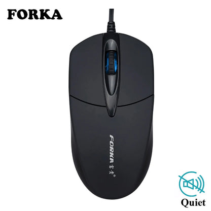 FORKA USB Wired Computer Mouse – Silent Click LED Optical Mouse for Gaming, PC, Laptop, and Notebook