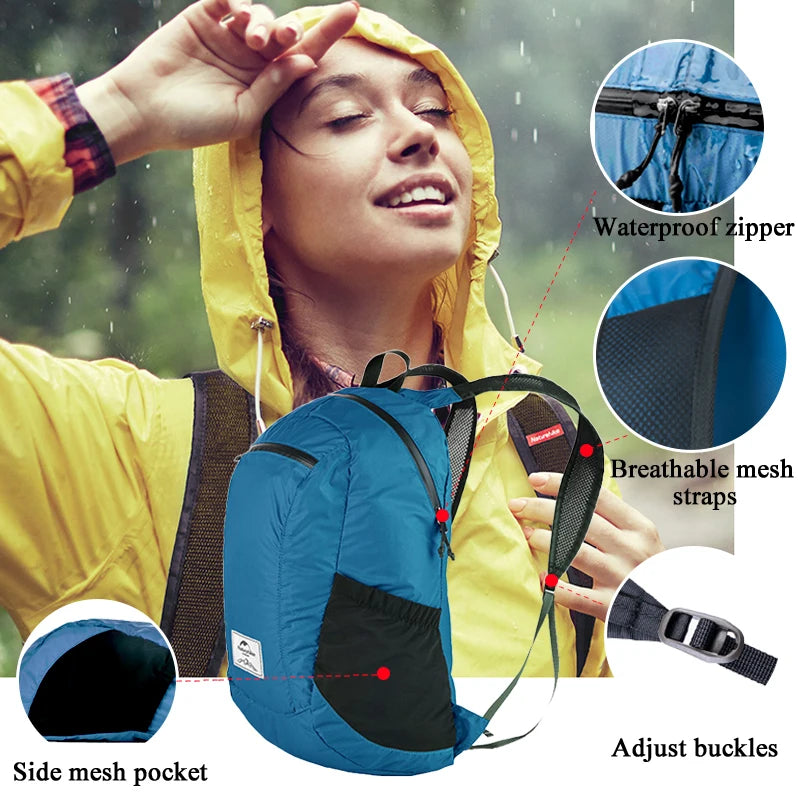 Naturehike 18L Ultralight Foldable Waterproof Hiking Backpack